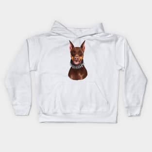 Animal dog bp doberman domestic cute pet Kids Hoodie